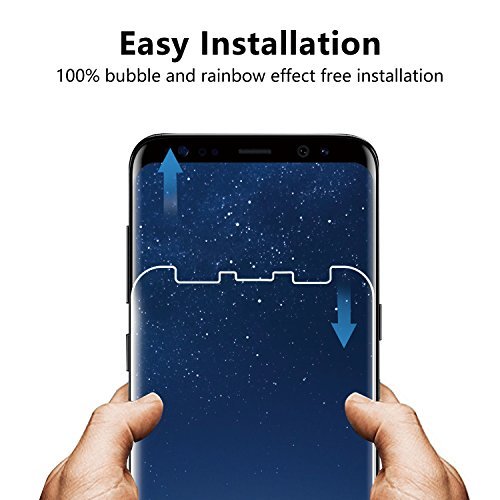 Galaxy S8 Screen Protector, [2-Pack][Full Coverage] PLESON Samsung Galaxy S8 Screen Protector [Case Friendly][Bubble-Free][No Lifted Edges] Wet Applied HD Clear Film Screen Protector for Galaxy S8