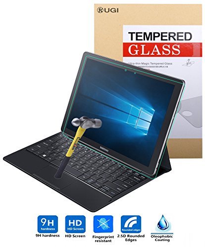 Galaxy TabPro S 12 screen protector, KuGi ® Ultra-thin 9H Hardness High Quality HD clear Premium Tempered Glass Screen Protector for Samsung Galaxy TabPro S 12 tablet (1 pcs)