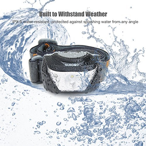 Gen 2 LED Headlamp Flashlight - Bright 170 Lumen White Cree LED + Red Light,Great for Camping,Runing,Light Weight,Water & Shock Resistant, 3 AAA GP Batteries Included.