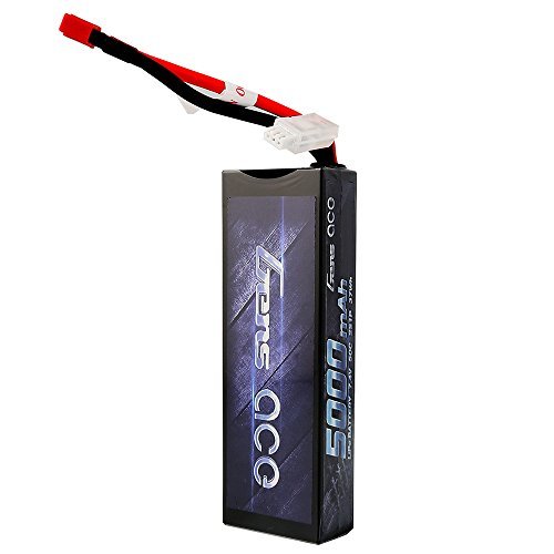 Gens ace LiPo Battery Pack 5000mAh 50C 2S 7.4V HardCase 21 with Deans T Plug for RC Car Boat Truck Roar Approved