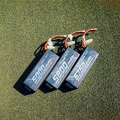 Gens ace LiPo Battery Pack 5000mAh 50C 2S 7.4V HardCase 21 with Deans T Plug for RC Car Boat Truck Roar Approved