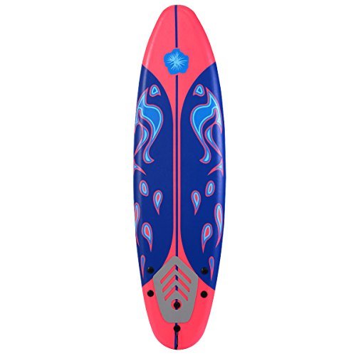 Giantex 6' Surfboard Surf Foamie Boards Surfing Beach Ocean Body Boarding Red