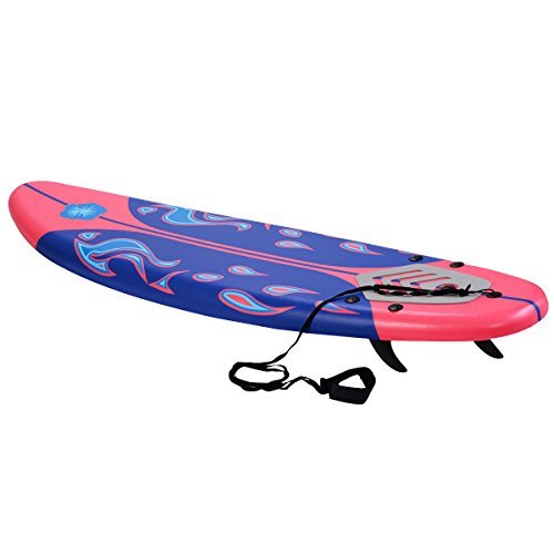 Giantex 6' Surfboard Surf Foamie Boards Surfing Beach Ocean Body Boarding Red