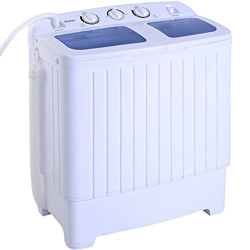 Giantex Portable Mini Compact Twin Tub 16lbs Washing Machine Washer Spin Cycle 