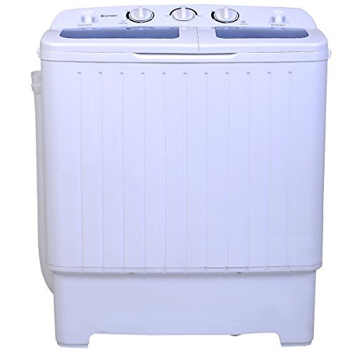 Giantex Portable Mini Compact Twin Tub 16lbs Washing Machine Washer Spin Cycle 