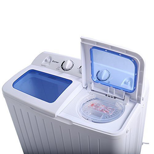 Giantex Portable Mini Compact Twin Tub 16lbs Washing Machine Washer Spin Cycle 