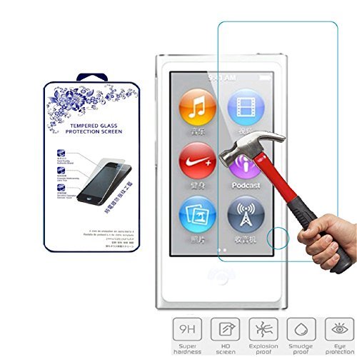 Glass Screen Protector,For iPod Nano 7 & 8th Generation Nacodex Tempered Glass Screen Protector (For iPod Nano 8)