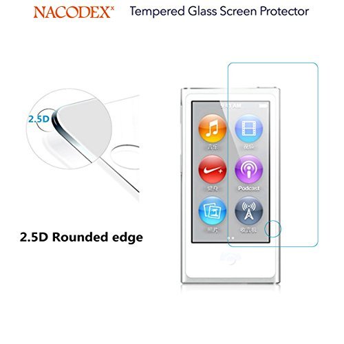 Glass Screen Protector,For iPod Nano 7 & 8th Generation Nacodex Tempered Glass Screen Protector (For iPod Nano 8)