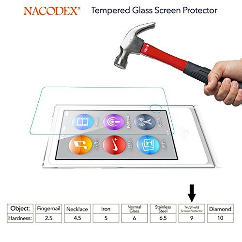 Glass Screen Protector,For iPod Nano 7 & 8th Generation Nacodex Tempered Glass Screen Protector (For iPod Nano 8)