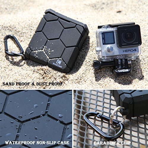 GoPro HERO4 Black / Silver Portable Outdoor Charger for Dual Battery (AHBBP-401, AHDBT-401) - 5200mAh Rechargeable Power Bank - Waterproof Shockproof Rugged - 5V/2.1A USB Output for Phone, Tablet