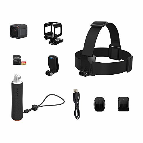 GoPro HERO5 Session Action Camera (4K Video, 10MP Photos) Bundle with 16GB MicroSD Card, Head Strap and QuickClip, and Floating Hand Grip