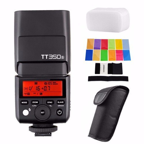 Godox TT350S 2.4G HSS 1/8000s TTL GN36 Wireless Speedlite Flash for Sony A7 A7R A7S A7 II A7R II A7S II A6300 A6000 with EACHSHOT Color Filter