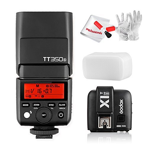 Godox TT350S 2.4G TTL Speedlite Flash with X1T-S Wireless Trigger for Sony Mirrorless Cameras - GN36 HSS 1/8000s 0.1-2.2s Recycle Time 210 Full Power Flashes 22 Step Power Output 24-105mm Zooming