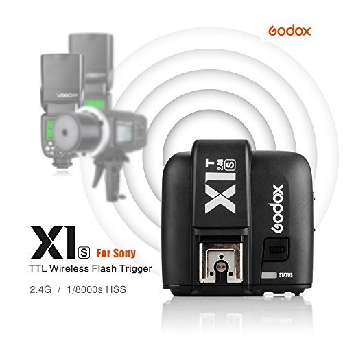 Godox TT350S 2.4G TTL Speedlite Flash with X1T-S Wireless Trigger for Sony Mirrorless Cameras - GN36 HSS 1/8000s 0.1-2.2s Recycle Time 210 Full Power Flashes 22 Step Power Output 24-105mm Zooming