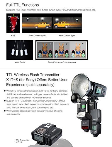 Godox Thinklite TTL TT350S Mini Camera Flash High Speed 1/8000s GN36 for Sony Mirrorless DSLR Camera A77II A6000 A6500 RX10 Series