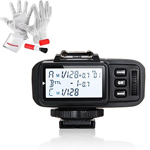 Godox X1T-S 2.4G TTL Wireless Flash Trigger Transmitter for Sony DSLR Cameras with MI Shoe e.g. A77II A7RII A7R A58 A99 ILCE6000L - With Pergear Cleaning Kit