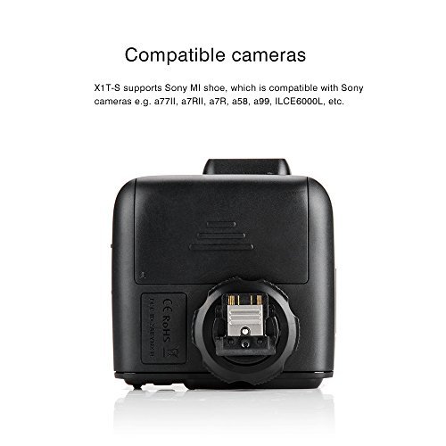Godox X1T-S 2.4G TTL Wireless Flash Trigger Transmitter for Sony DSLR Cameras with MI Shoe e.g. A77II A7RII A7R A58 A99 ILCE6000L - With Pergear Cleaning Kit
