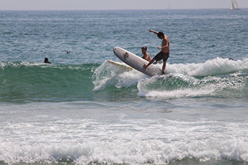 Gold Coast Surfboards - 8' Soft Top Foam Surfboard - The Verve - High Performance Foam Surfboard - CrocSkin Foam Deck, Double Concave Bottom Deck, Rubber Logo, 3 Stringers, GoPro Mount, No Wax Needed