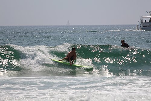 Gold Coast Surfboards - 8' Soft Top Foam Surfboard - The Verve - High Performance Foam Surfboard - CrocSkin Foam Deck, Double Concave Bottom Deck, Rubber Logo, 3 Stringers, GoPro Mount, No Wax Needed