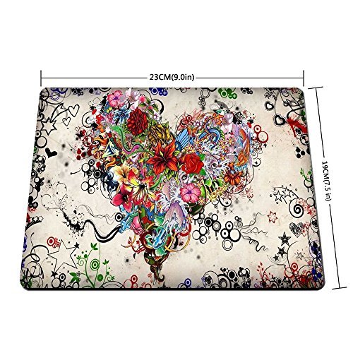 Gorgeous Flower Tattoo Heart Shape Unique Design Mouse pad