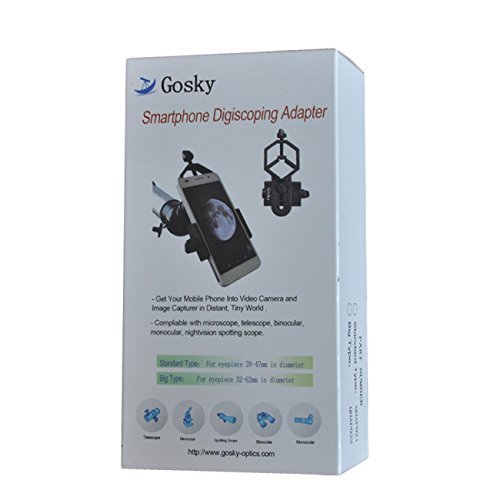 Gosky Universal Cell Phone Adapter Mount – Compatible with Binocular Monocular Spotting Scope Telescope and Microscope – For Iphone Sony Samsung Moto Etc -Record the Nature of the World