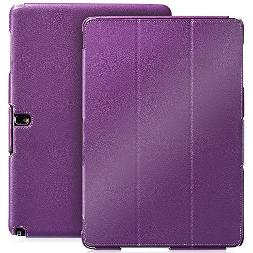 GreatShield Samsung Galaxy Tab Pro 12.2 / Note Pro 12.2 Slim Fit Leather Case [VANTAGE] Series Cover with Auto Sleep/Wake Feature for Galaxy TabPRO 12.2 / NotePRO 12.2 - Retail Packaging (Purple)