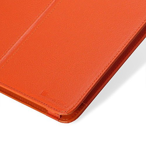 GreatShield TOME Series Flip-Stand Leather Folio Flip Case Smart Cover with Auto Sleep / Wake Feature for Google Nexus 10 inch Tablet (Orange)