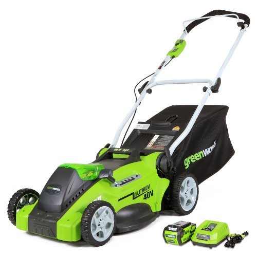 GreenWorks 25322 G-MAX 40V 16-Inch Cordless Lawn Mower, (1) 4AH Battery and a Charger Included