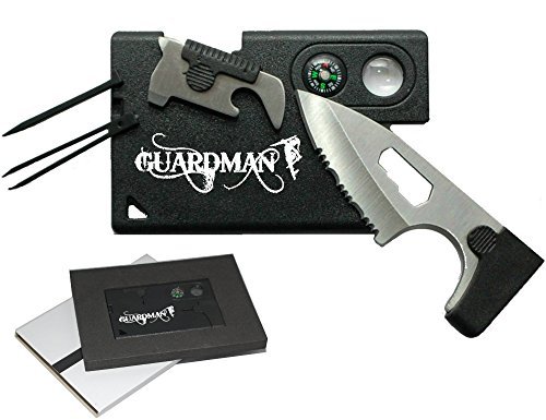 Guardman Credit Card Knife Tool 10 in 1 Camping Knife Credit Card Survivel Tool Gifts for Him