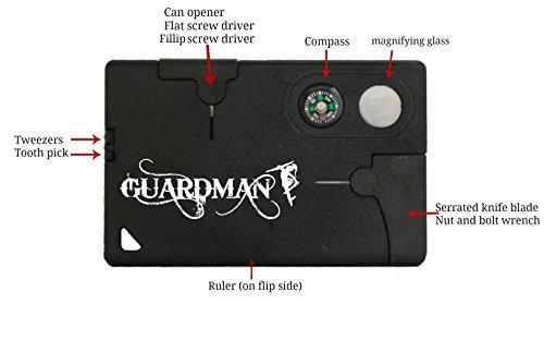 Guardman Credit Card Knife Tool 10 in 1 Camping Knife Credit Card Survivel Tool Gifts for Him