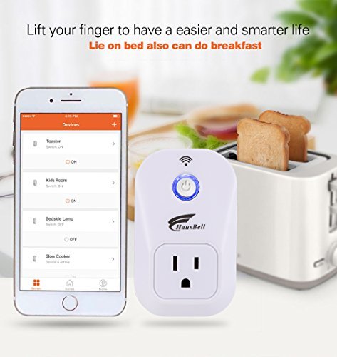 HAUSBELL Smart Plug, No Hub Required, Wi-Fi, Control your Devices from Anywhere, Works with Alexa (SM-PW701U)