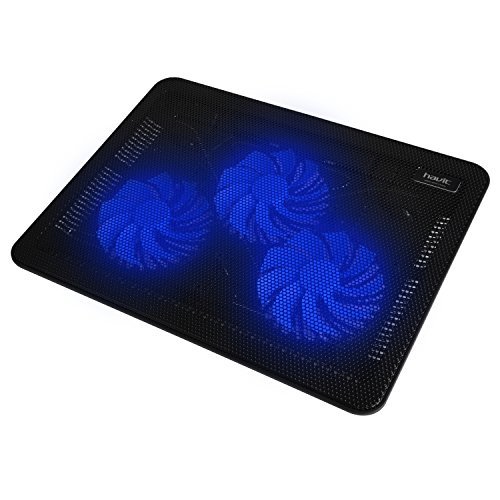 HAVIT HV-F2056 15.6"-17" Laptop Cooling Pad Cooler - Slim Portable USB Powered (3 Fans)