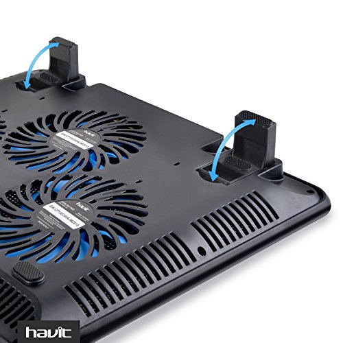 HAVIT HV-F2056 15.6"-17" Laptop Cooling Pad Cooler - Slim Portable USB Powered (3 Fans)