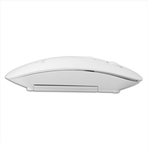 HDE Bluetooth 3.0 Wireless Mouse Optical Ergonomic Slim Profile Mouse with Adjustable DPI 800/1000/1200/1600 (White)