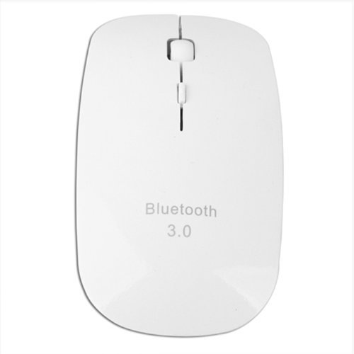 HDE Bluetooth 3.0 Wireless Mouse Optical Ergonomic Slim Profile Mouse with Adjustable DPI 800/1000/1200/1600 (White)