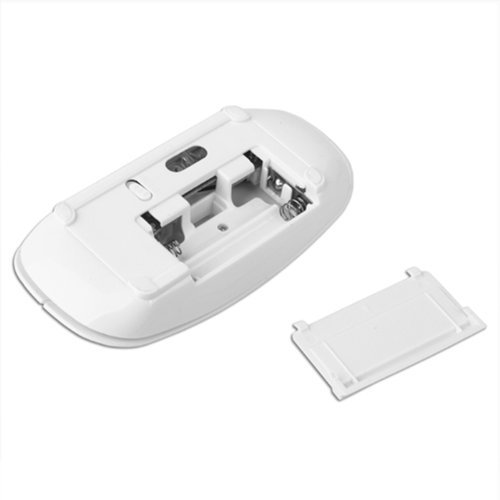 HDE Bluetooth 3.0 Wireless Mouse Optical Ergonomic Slim Profile Mouse with Adjustable DPI 800/1000/1200/1600 (White)