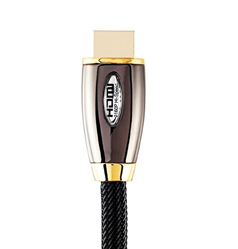 HDMI Cable 10ft - HDMI 2.0 (4K) Ready - 18Gbps- 28AWG Braided Cord  -Gold Plated Connectors - Ethernet, Audio Return - Video 4K 2160p, HD 1080p, 3D - Xbox PlayStation PS3 PS4 PC Apple TV - IBRA RED