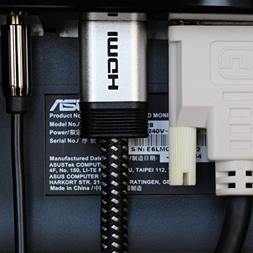 HDMI Cable 15 FT - Braided Cord - 4K HDMI 2.0 Ready - High Speed - Gold Plated Connectors - Ethernet / Audio Return Channel - Video 4K UHD 2160p, HD 1080p, 3D - Xbox PlayStation PS3 PS4 PC Apple TV