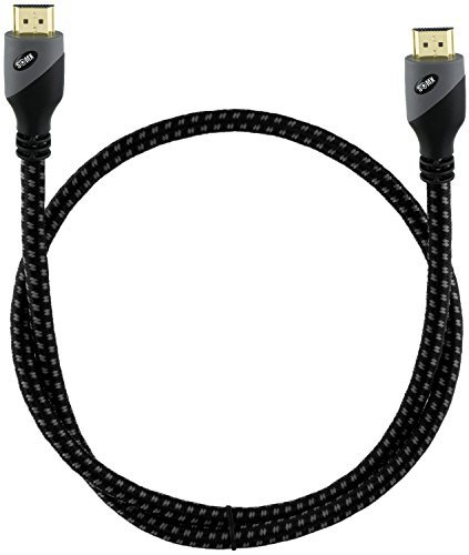 HDMI Cable 3ft - HDMI 2.0 Ready (4K @ 60Hz, 18Gbps) - Braided Cord (28AWG) - High Speed (Category 2) with Ethernet & Audio Return - Video 4K 2160p, HD 1080p, 3D - Xbox PlayStation PS3 PS4 PC Apple TV