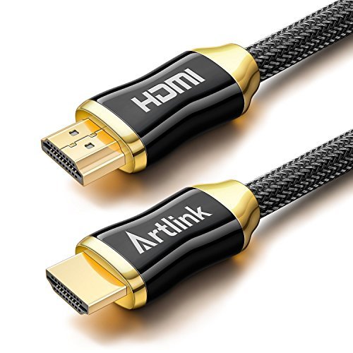 HDMI Cable 6.6 Ft - Artlink High Speed HDMI 2.0 Cable 24Gbps [Supports 4K 2160p, HD 1080p, 3D, Ethernet] - 28AWG Braided Cord - Audio Return Video for PC, 3D Television, Xbox360, PS3/4, TV and More