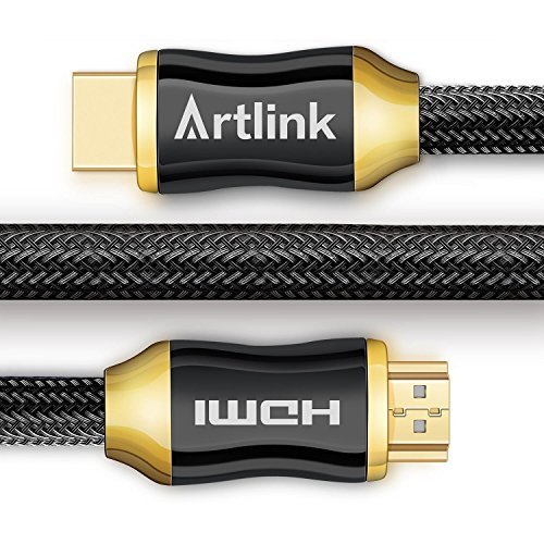 HDMI Cable 6.6 Ft - Artlink High Speed HDMI 2.0 Cable 24Gbps [Supports 4K 2160p, HD 1080p, 3D, Ethernet] - 28AWG Braided Cord - Audio Return Video for PC, 3D Television, Xbox360, PS3/4, TV and More