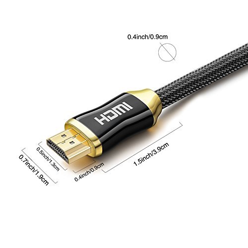 HDMI Cable 6.6 Ft - Artlink High Speed HDMI 2.0 Cable 24Gbps [Supports 4K 2160p, HD 1080p, 3D, Ethernet] - 28AWG Braided Cord - Audio Return Video for PC, 3D Television, Xbox360, PS3/4, TV and More