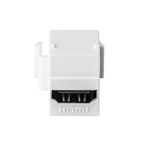 HDMI Keystone Jack, MACTISICAL 5 Pack HDMI Keystone Insert Female to Female Coupler Adapter (White)