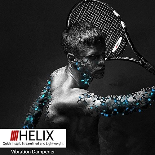 HELIX Tennis Vibration Dampener - Set of 3 - Ultimate Shock Absorber for Tennis | Best Technology For Your Racket Strings | Guaranteed to LAST | Perfect for Tennis Players