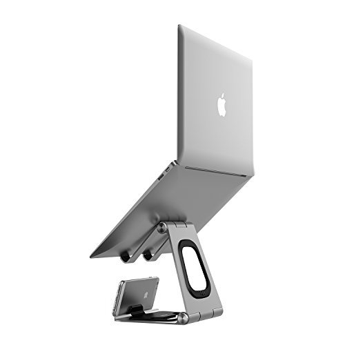 HIRALIY CH019 Aluminum Portable Laptop Stand for 12.9" & Smaller Laptops/ iPad/ Tablets/ (Silver)