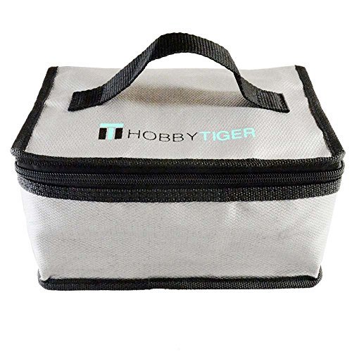 HOBBYTIGER Fire Retardant RC LiPo Battery Charging Bag Safe Sack Pouch Large (Zippered) (215x155x115mm) (1pc)