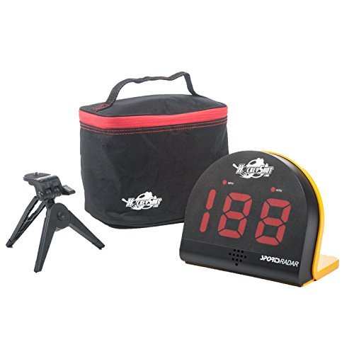 HOCKEYSHOT Puck and Ball Speed Radar Hockey Training Aids Large red 2 1/8" 3 digit LED display Speed range 3 mph to 150 mph.