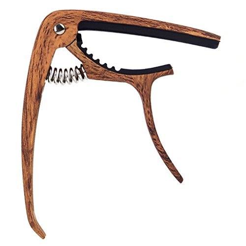 HQzon Wood Grain Capo for Guitar & Electric Guitar Ukulele Banjo Mandolin Bass