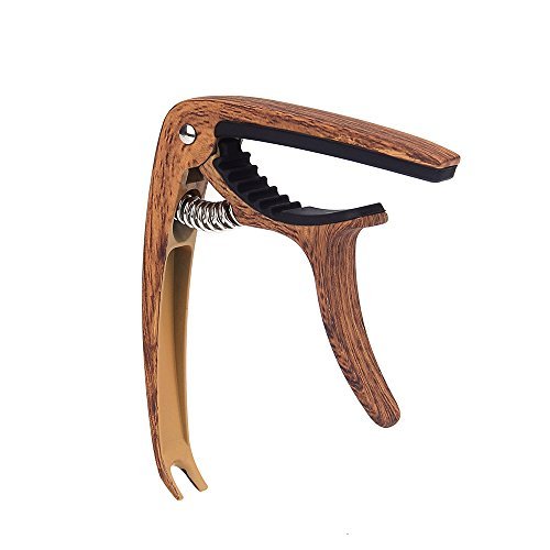 HQzon Wood Grain Capo for Guitar & Electric Guitar Ukulele Banjo Mandolin Bass