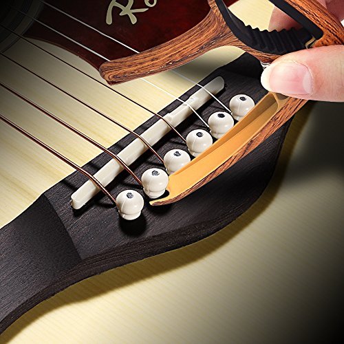 HQzon Wood Grain Capo for Guitar & Electric Guitar Ukulele Banjo Mandolin Bass